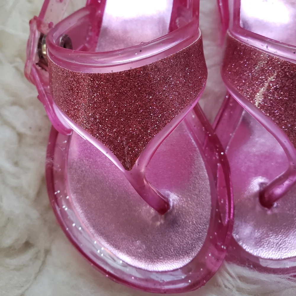 Baby Girl Pink Jelly Thong Sandals NWT